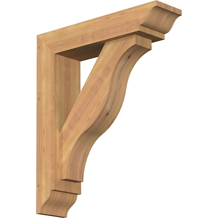 Funston Traditional Smooth Bracket W/ Offset Brace, Western Red Cedar, 5 1/2W X 22D X 26H